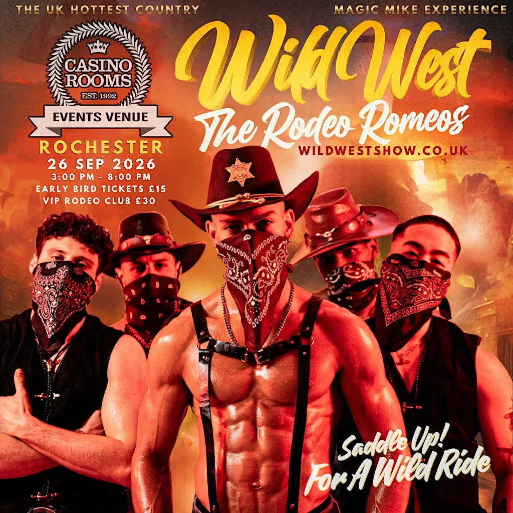 WildWest The Rodeo Romeos | 26th Sep 2026 | Casino Rooms, Rochester