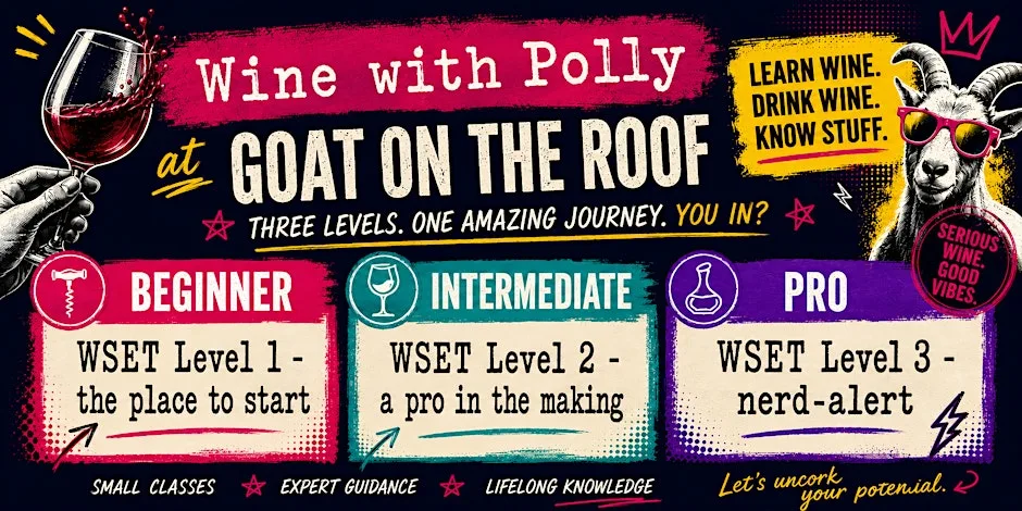 WINE COURSES @ GOTR - WSET LEVEL 1 AWARD in WINES at GOAT ON THE ROOF