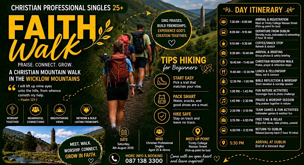 Christian Professional Singles Faith Walk (25+) at Wicklow Mountains National Park