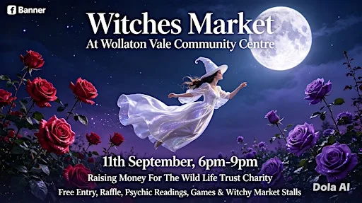 Witches Market & Psychic Readings - Wildlife Trust Charity Night at Vale Community Centre
