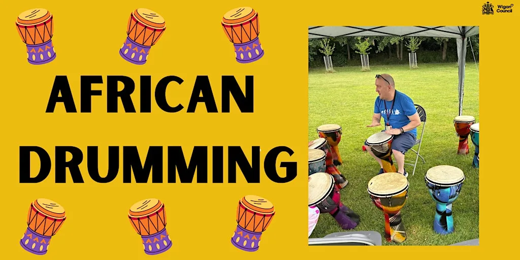 African Drumming at Lamberhead Green Library - Session 3 at Lamberhead Green Library