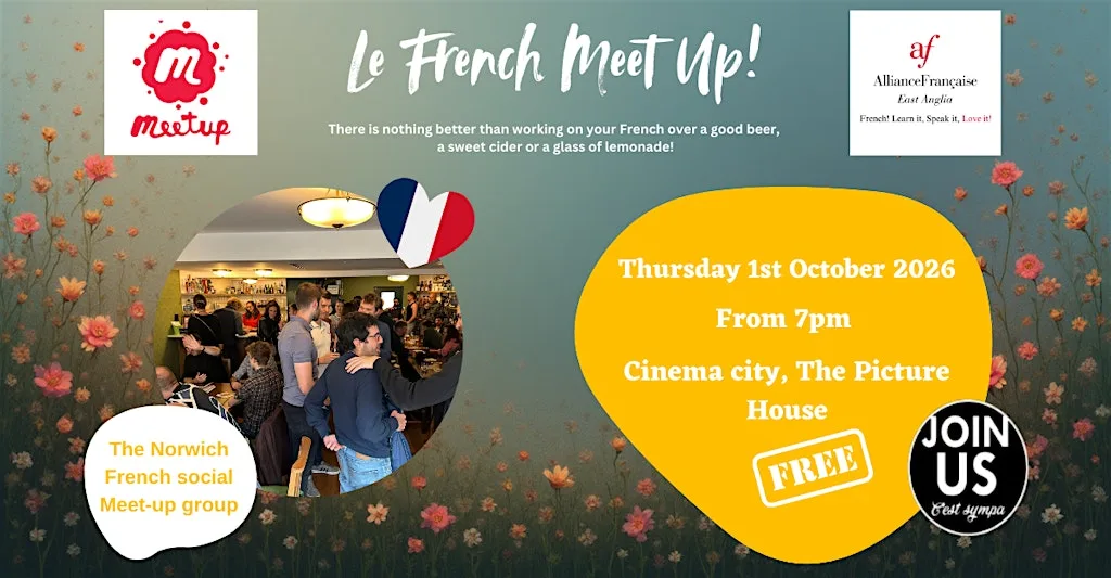 French Meet Up in Norwich at Cinema City Centre, St Andrews St, Norwich  Louis Marchesi Room