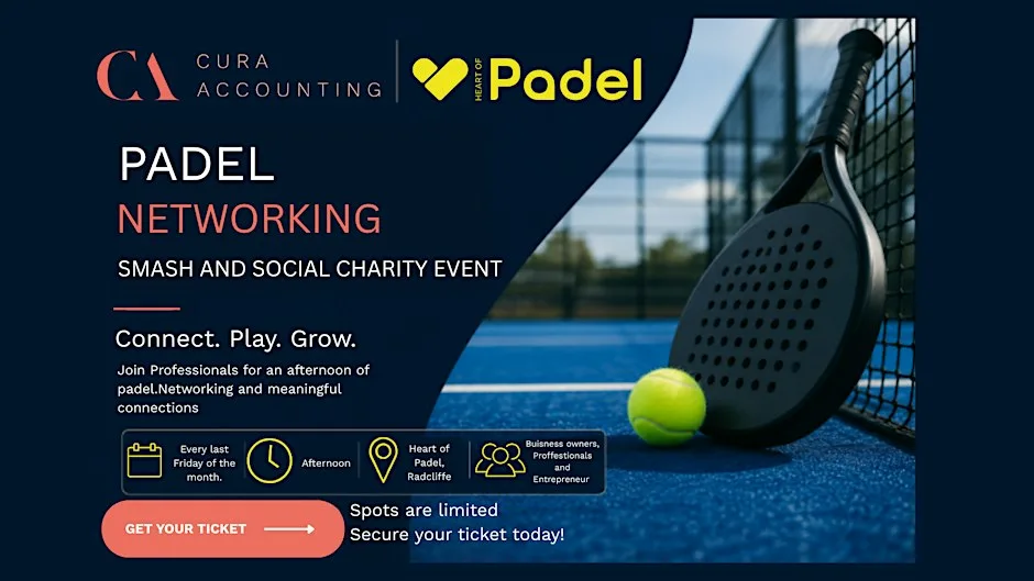 Padel Networking Club in aid of Bury Hospice at Heart of Padel