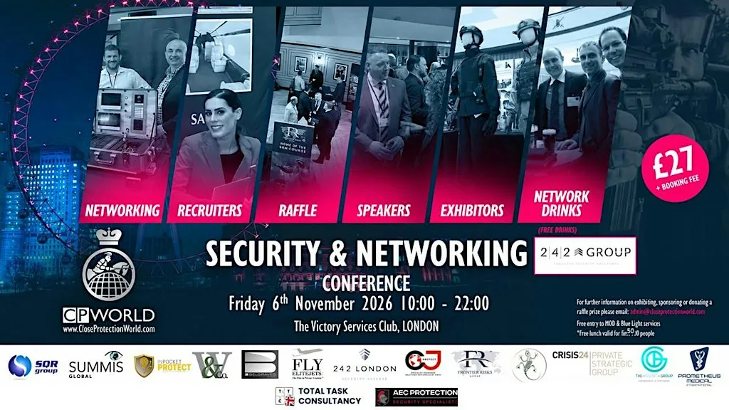 Close Protection World Security Conference 2026 at Victory Services Club