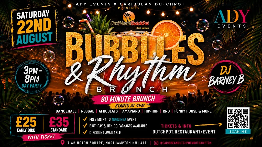 BUBBLES & RHYTHM 90 Brunch at Caribbean DutchPot