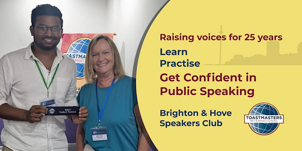 Brighton & Hove Speakers - Learn and Practise Public Speaking at Leonardo Hotel Brighton (formerly Jurys Inn Brighton)