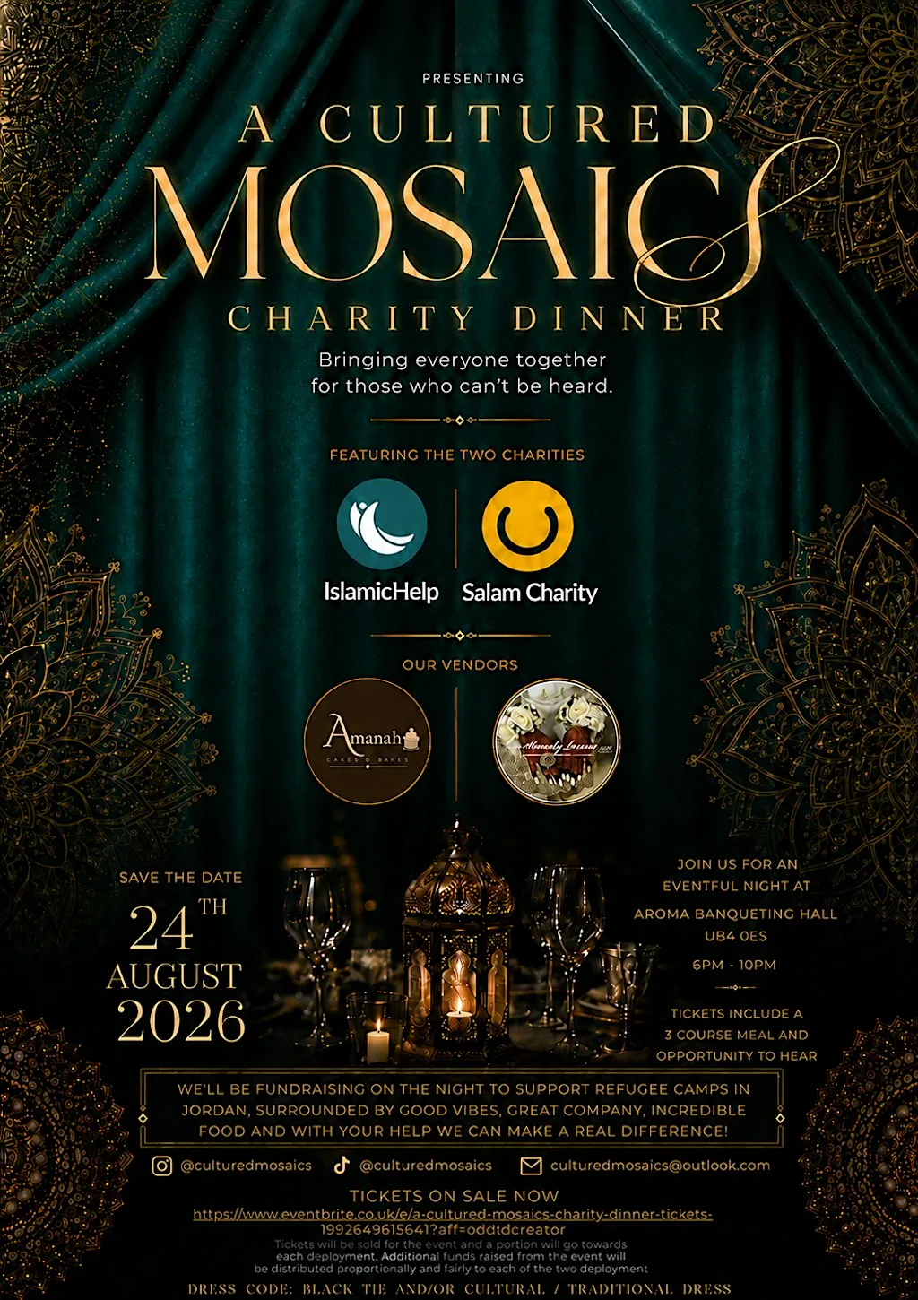 A Cultured Mosaics Charity Dinner at Aroma