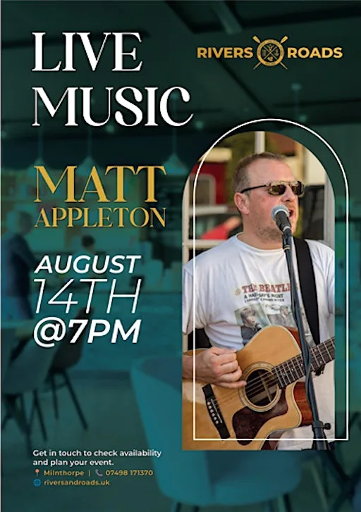 Live Music - Matt Appleton at Rivers and Roads Coffee Shop