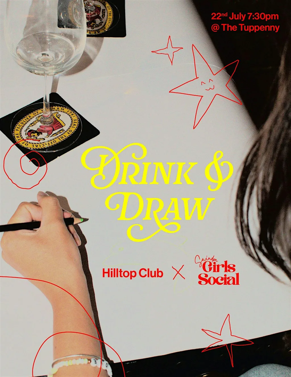 Drink & Draw | Hilltop Club x Swindon Girls Socials at The Tuppenny