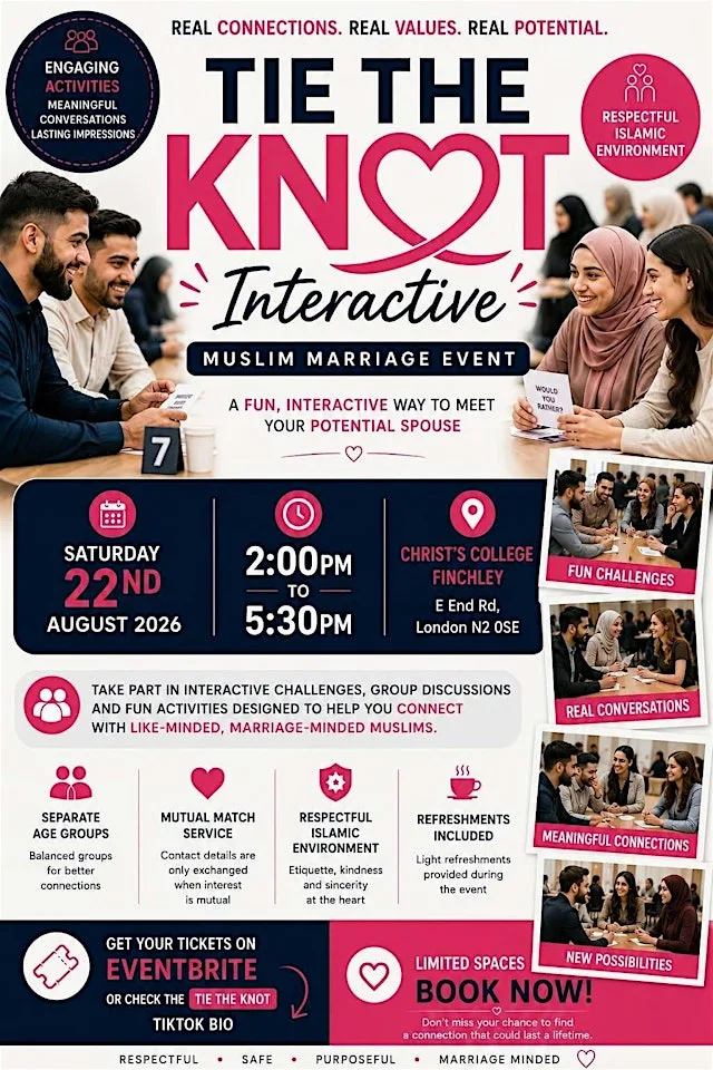 London Single Muslim Marriage Event - Ages 21-45+ (SPLIT AGE GROUPS) at N2 0SE