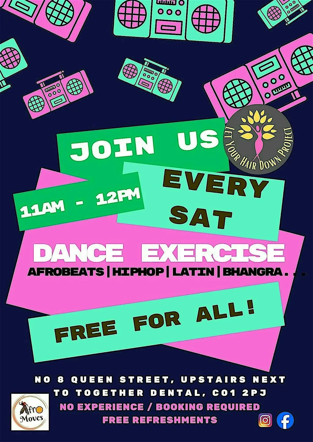 Free Sat Fun Dance Exercise at 8 Queen St