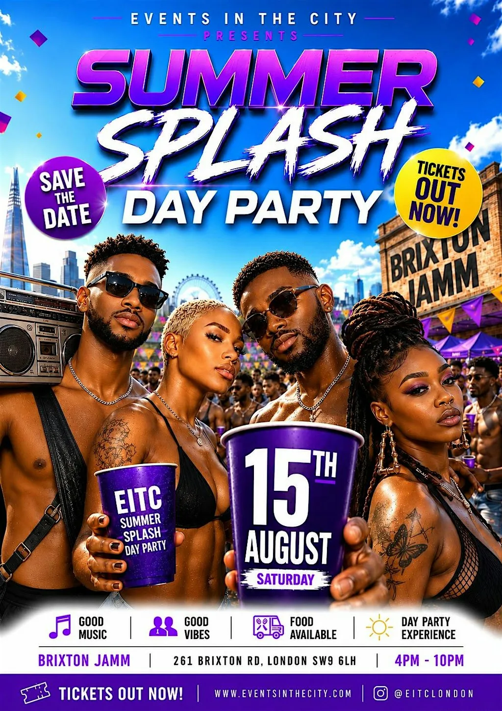 EVENTS IN THE CITY PRESENTS: PURPLE CUP DAY PARTY – SUMMER SPLASH!