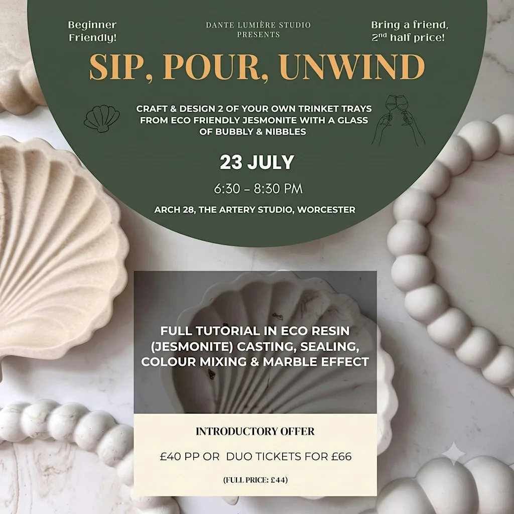 Sip & Cast: Creative Night Out (Design 2 Luxury Stone Trays) at The Artery Studios CIC