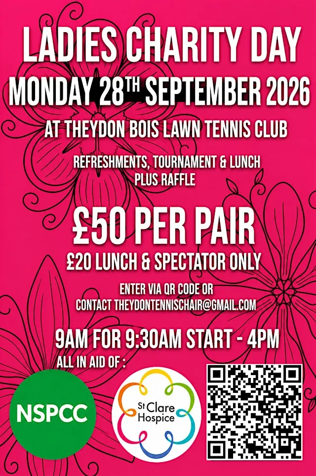 Theydon Bois LTC Ladies Charity Tennis Tournament 2026