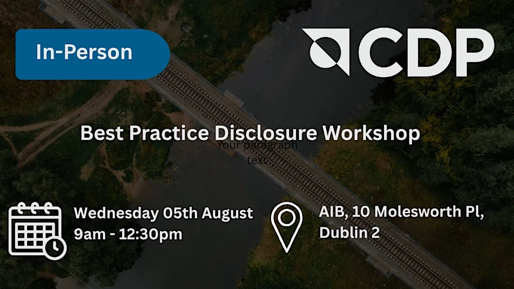 CDP Best Practice Disclosure Workshop at AIB Head Office