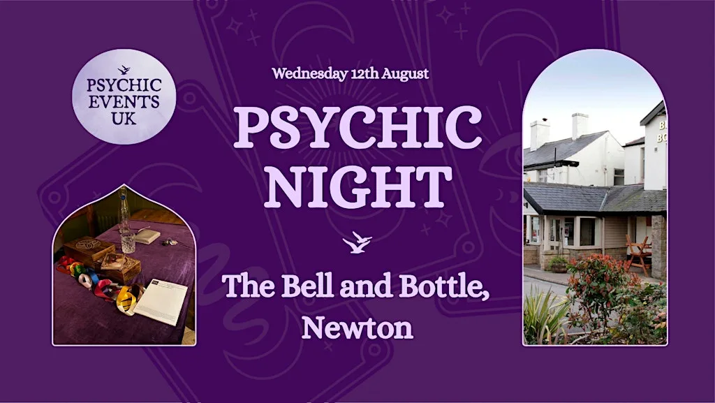 PSYCHIC READINGS NIGHT Wednesday 12th August, Bell and Bottle, Kirkham, at Bell and Bottle