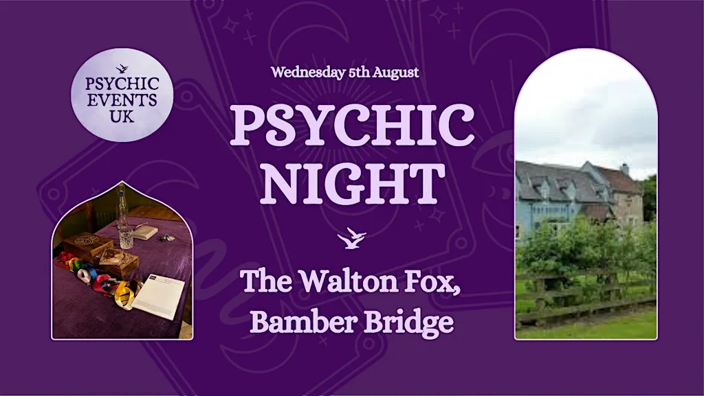 PSYCHIC READINGS NIGHT Wednesday 5th August, Walton Fox, Preston at The Walton Fox