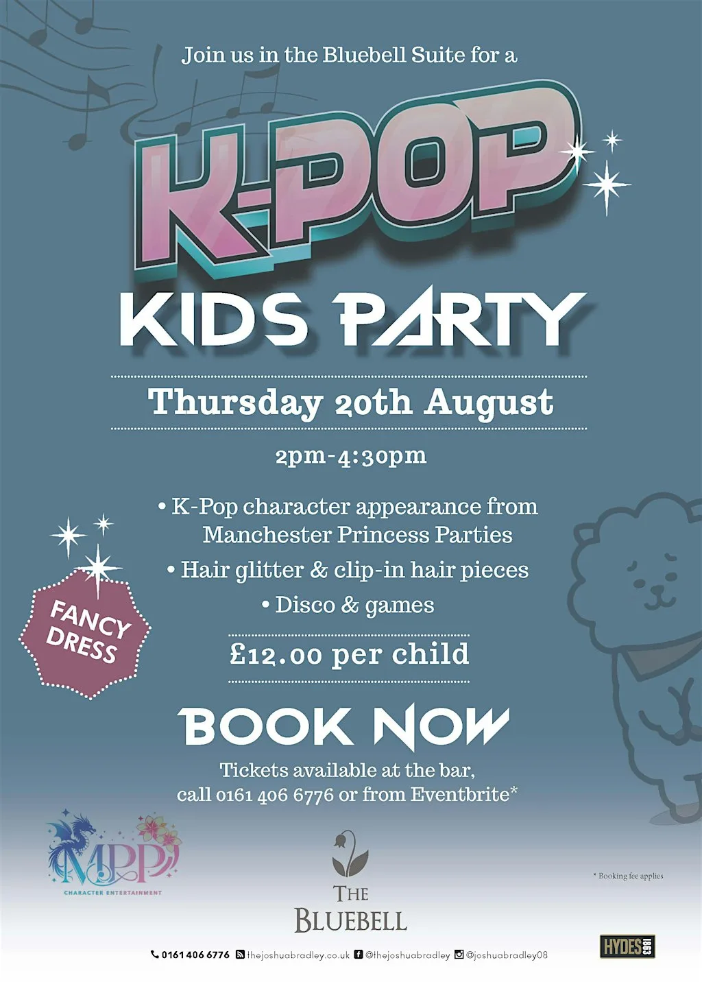 K-Pop Theme Party! at The Joshua Bradley and Bluebell Suite