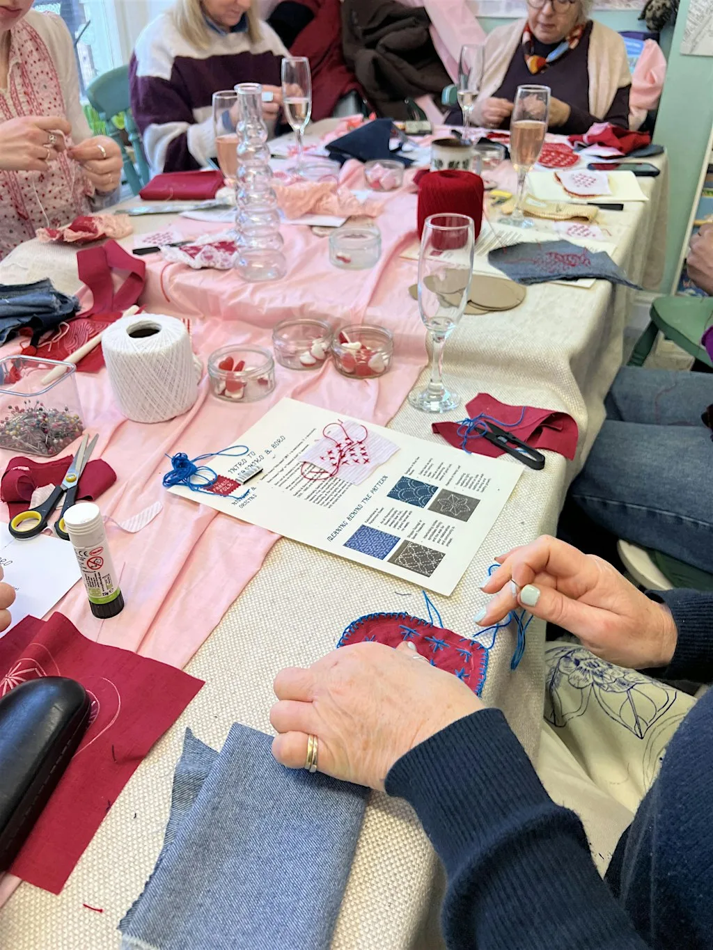 Sashiko Sip & Stitch in St Albans at Jefferson Eco CIC