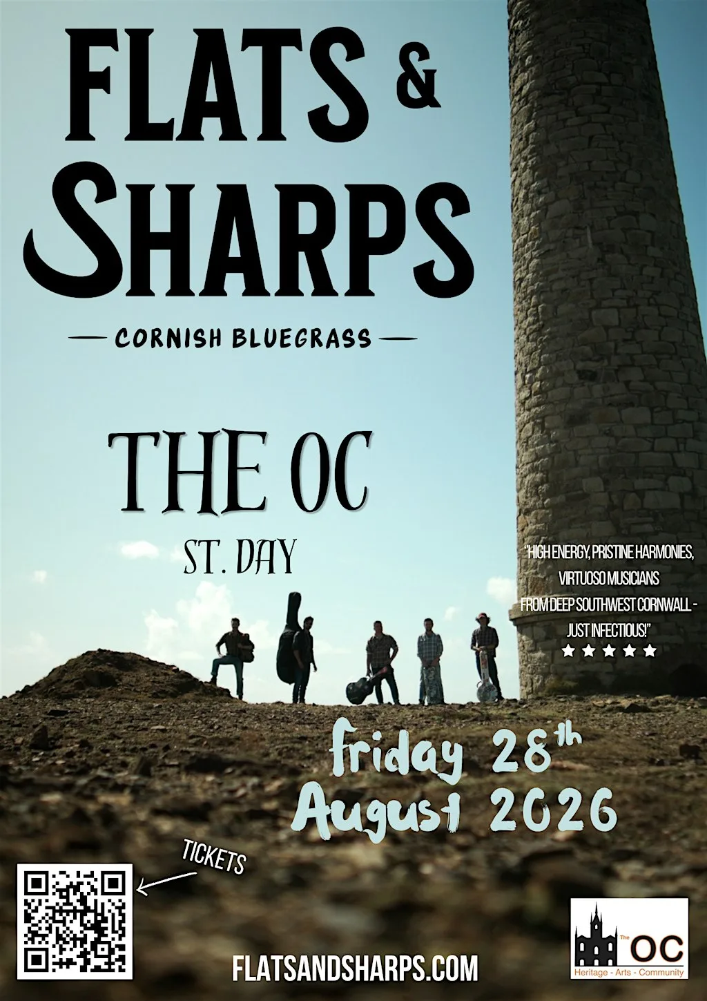 Flats and Sharps Friday 28th August 2026 at "The OC" - St Day. 8pm. at St Day Old Church