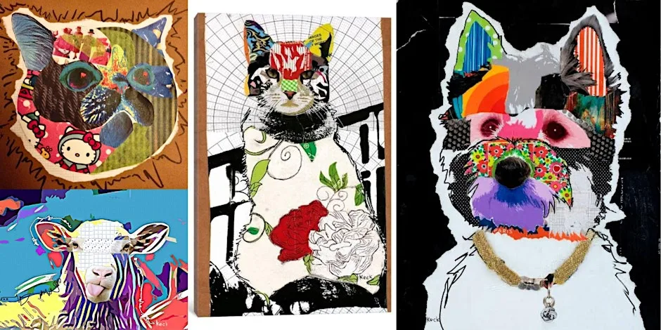Create with Katie: Collaged Pet Portraits at St Peter's Poole (St Peter's Parkstone)