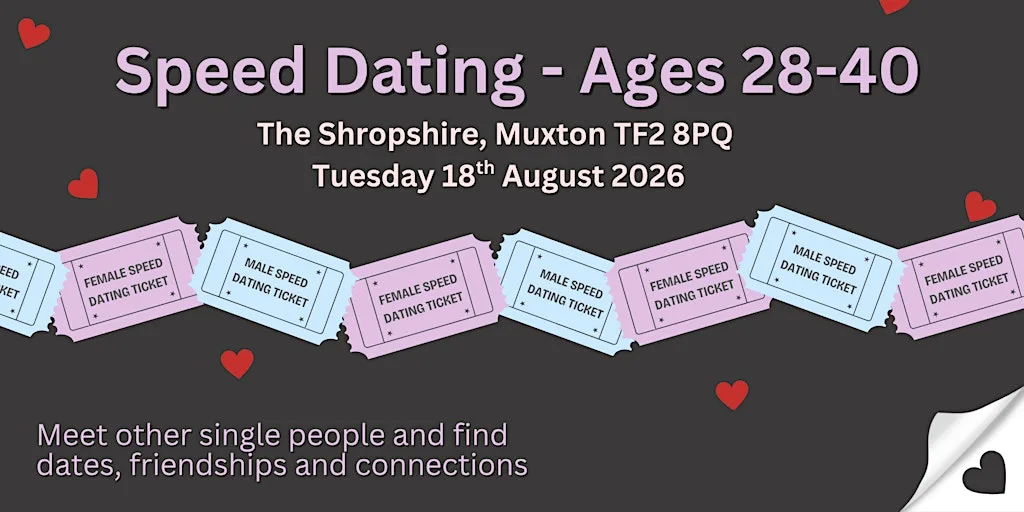 Speed Dating (28-40 year old's) at The Shropshire Golf Centre