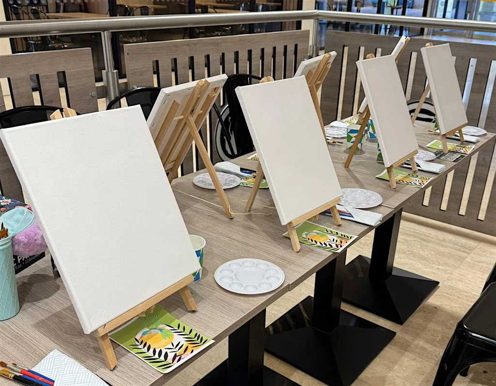 Canvas painting Workshop at IKEA Restaurant Milton Keynes