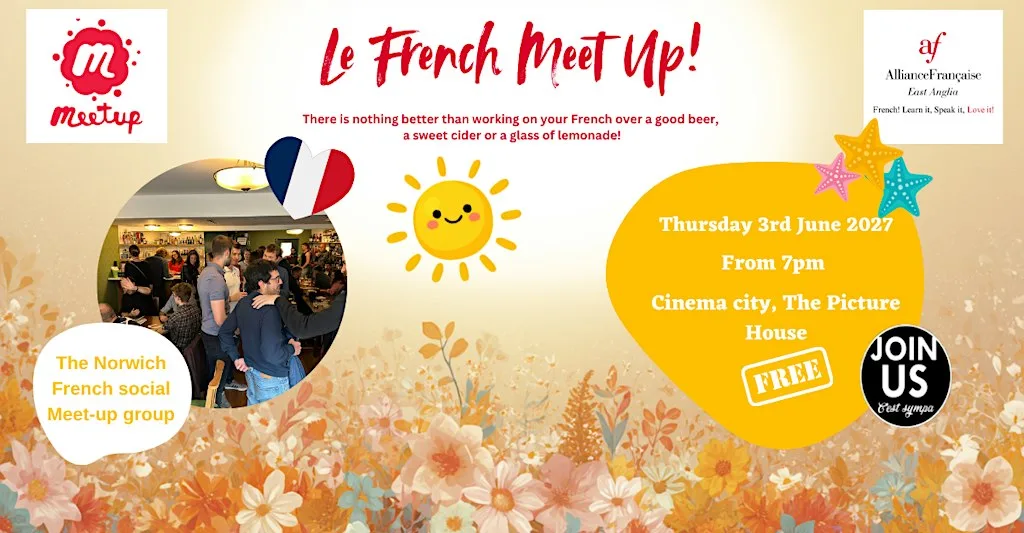 French Meet Up in Norwich at Cinema City Centre, St Andrews St, Norwich Louis Marchesi Room