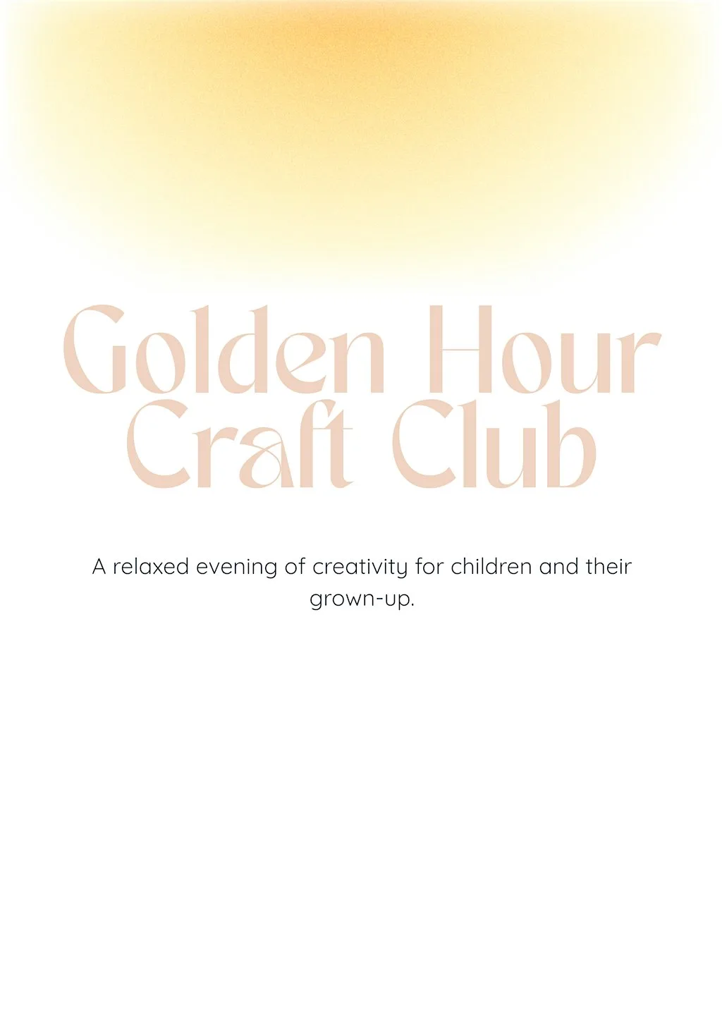 Golden Hour Craft Club at Fryern Pavilion