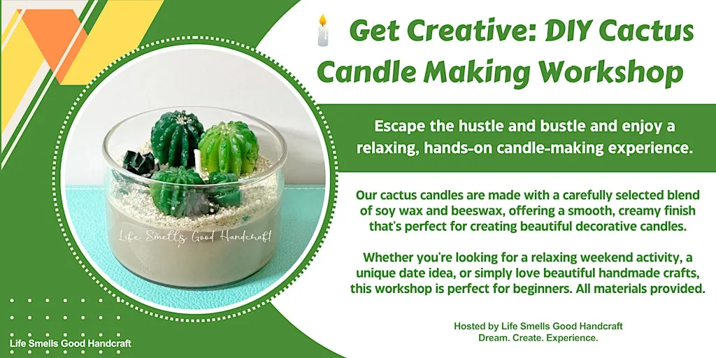 ⭐ Escape, Create & Unwind | Cactus Candle Making Experience