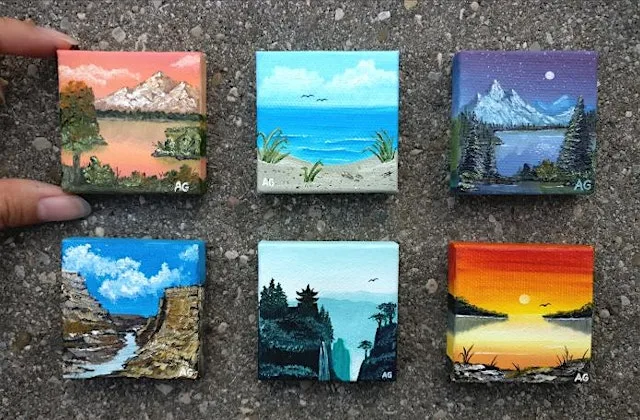 Miniature Canvas Painting at The Hutti, Changing Suits