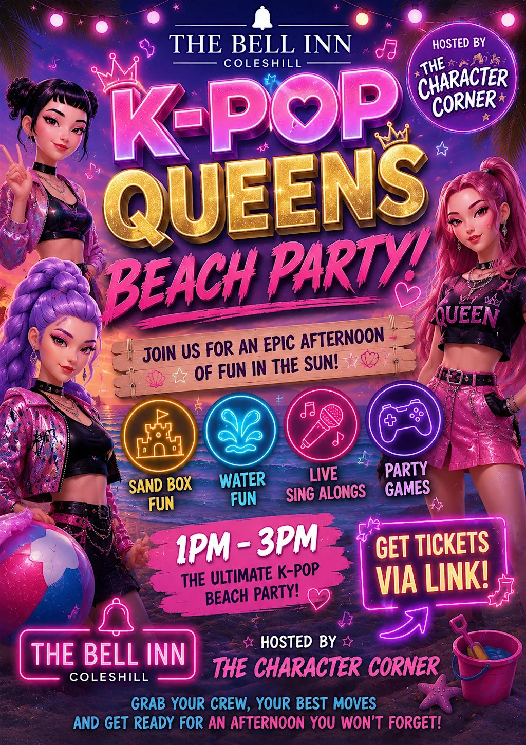K-pop demon hunters beach party