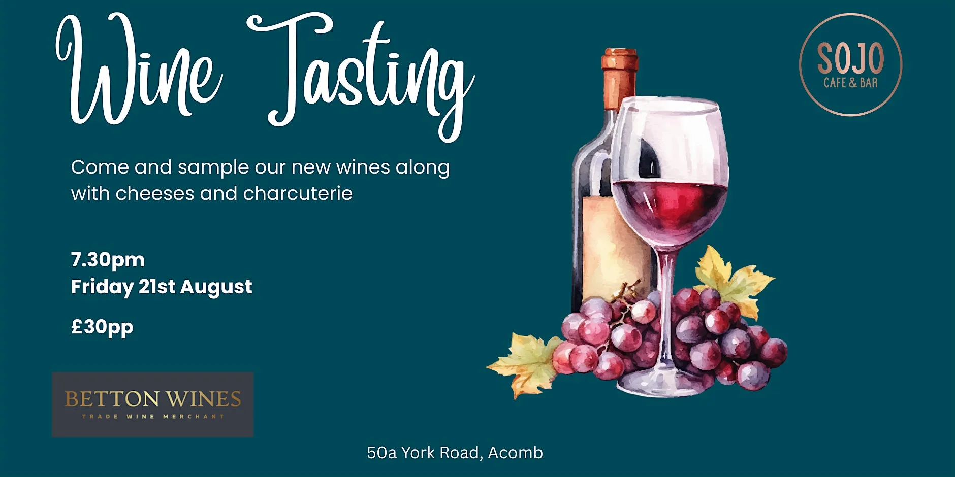 Wine Tasting at Sojo Cafe & Bar