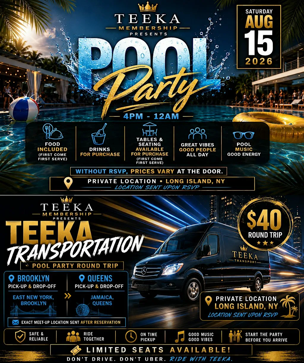 TEEKA MEMBERSHIP PRESENTS :Luxury Summer Pool Experience: Pool Party