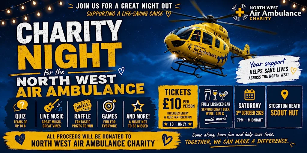North West Ambulance Fundraiser at Stockton Heath Scout Centre