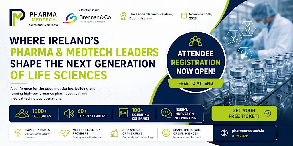 Pharma Medtech Conference & Exhibition 2026 – Attendee Registration at The Pavilion Building, Leopardstown Racecourse