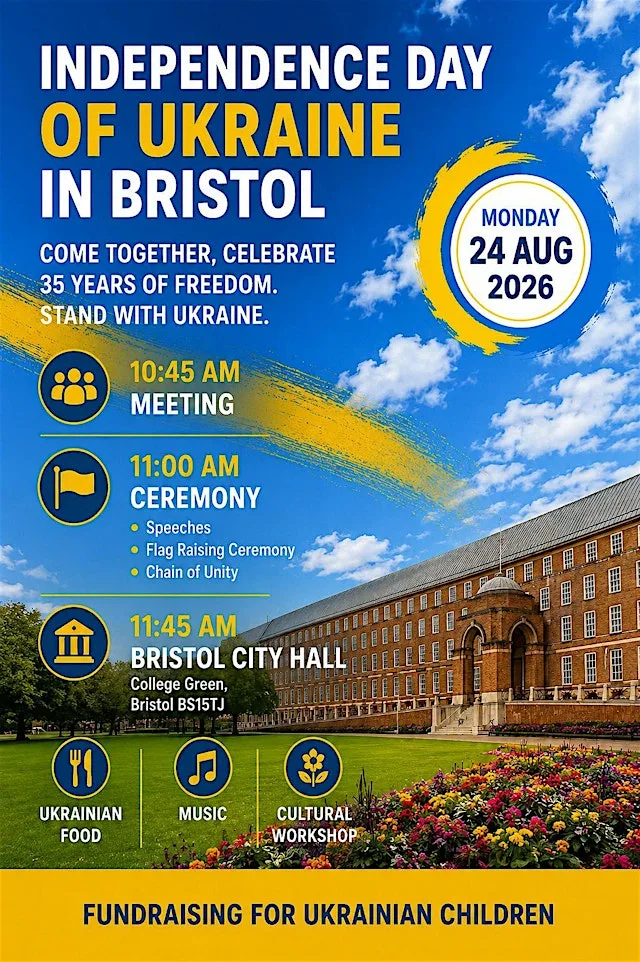 Independence Day of Ukraine in Bristol 2026 at Bristol City Hall
