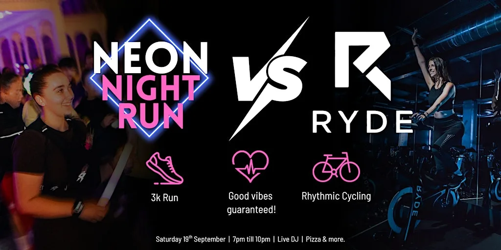 NNR VS RYDE - 3k Neon Night Run & Rhythmic Cycling Class