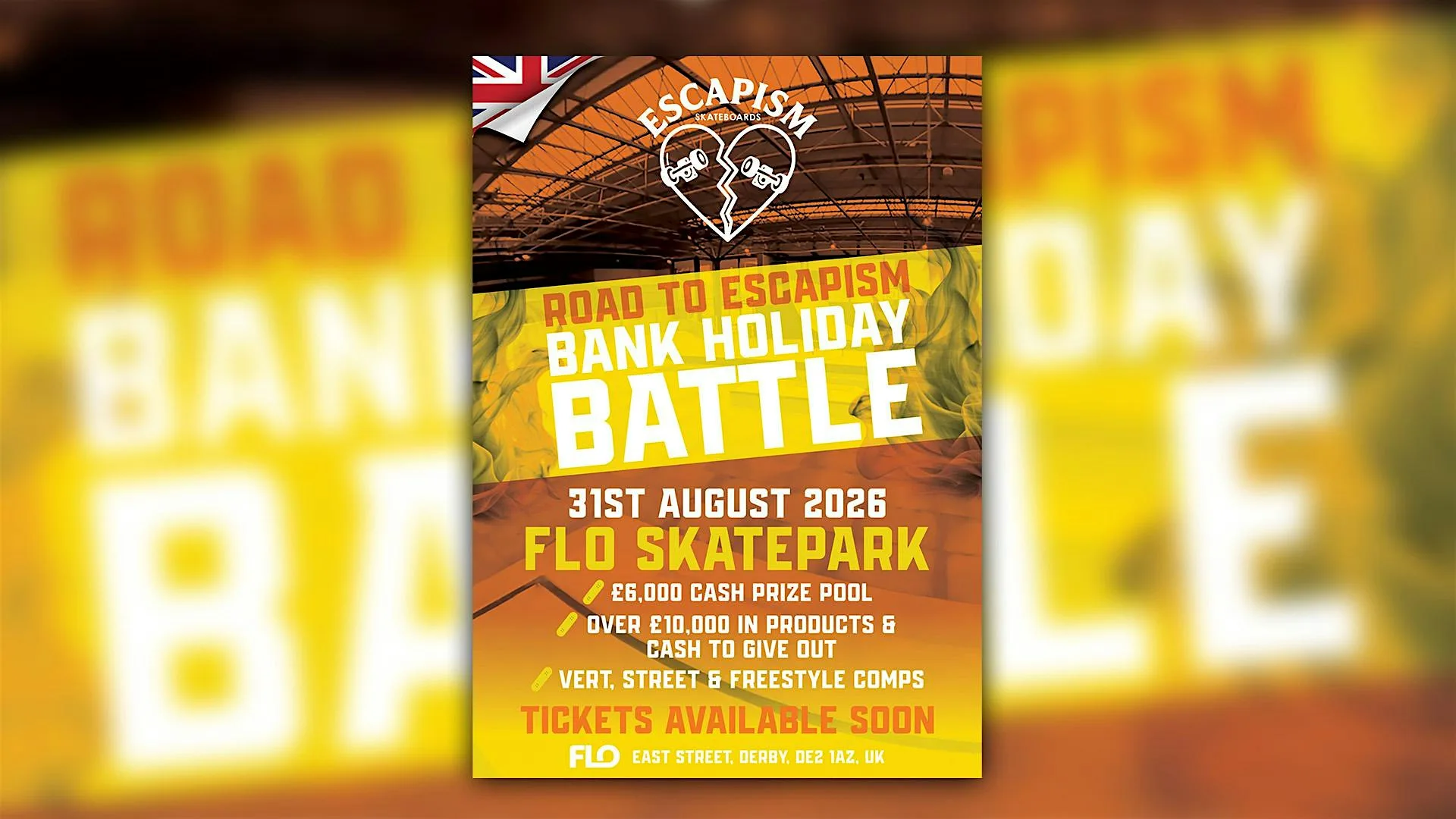 Escapism Bank holiday Battle Skate Jam at Derbion Shopping Centre
