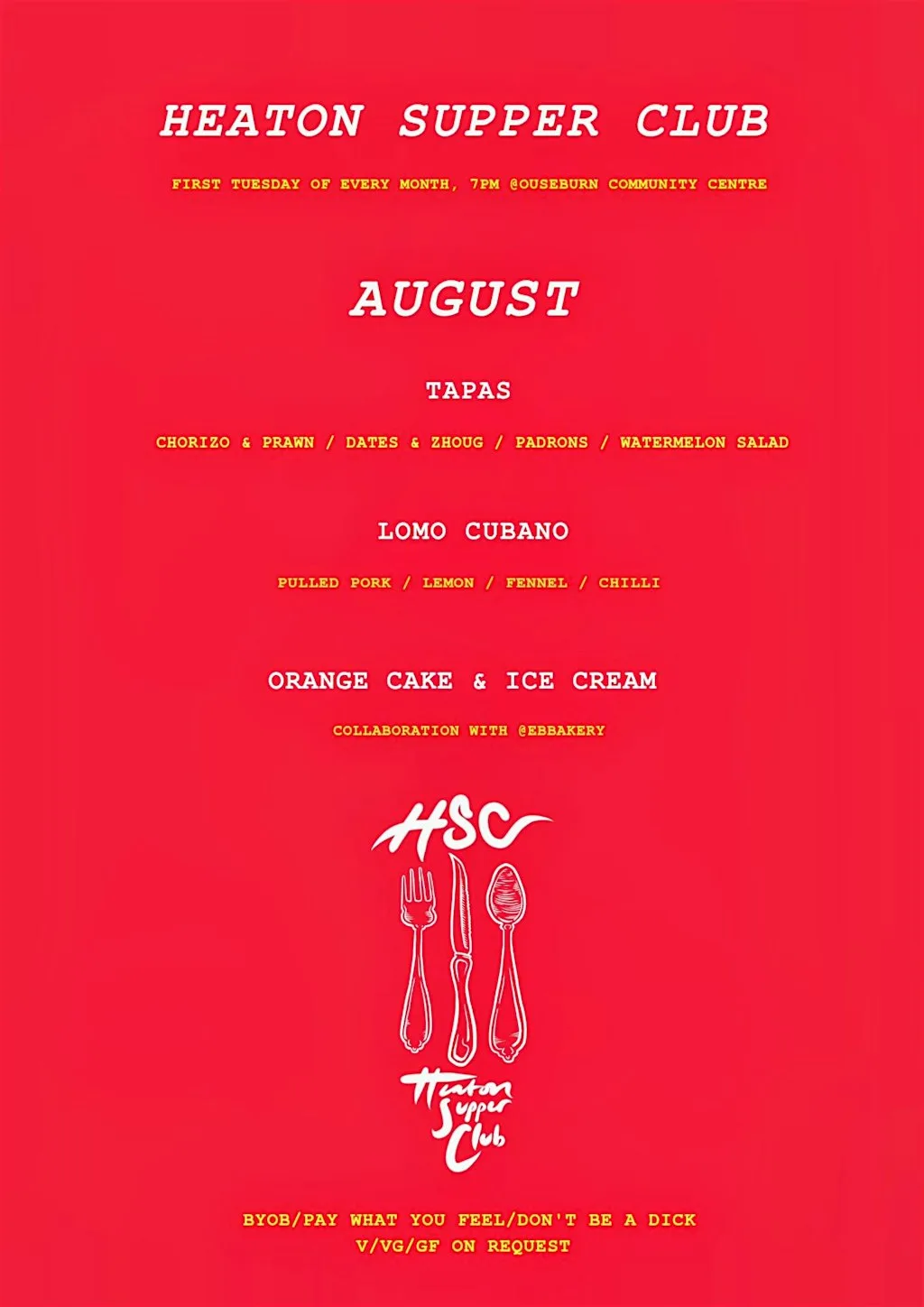 Heaton Supper Club August