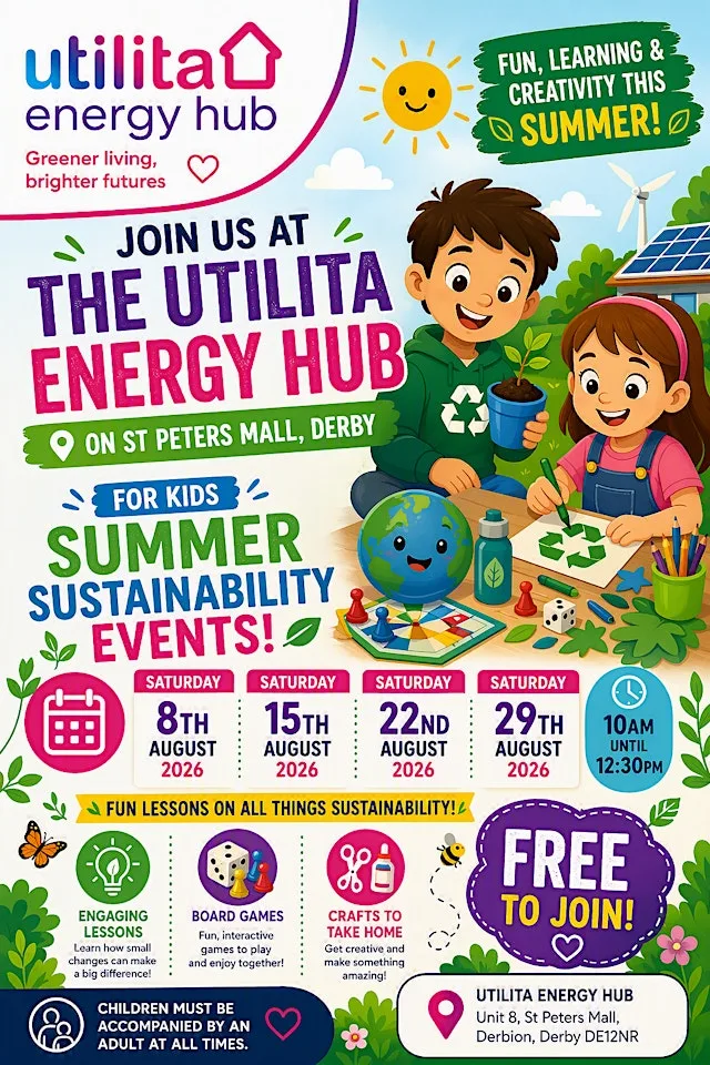 Summer sustainability craft event for kids - Farming and food at Utilita Energy Hub Derby