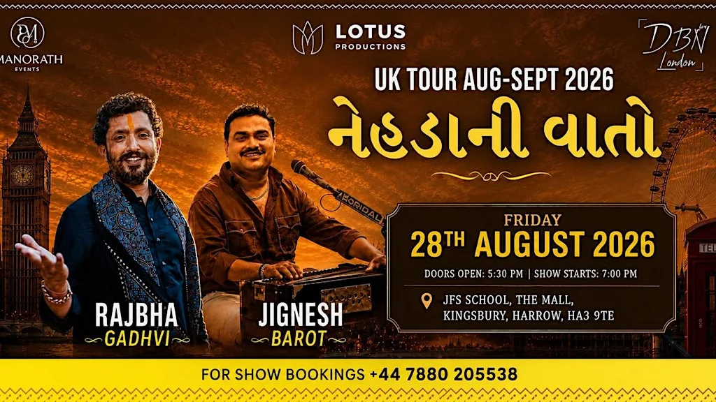 Rajbha Gadhvi & Jignesh Barot Lok Dayro 2026 | London at JFS School