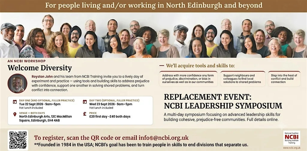NCBI WORKSHOP: WELCOME DIVERSITY at North Edinburgh Arts
