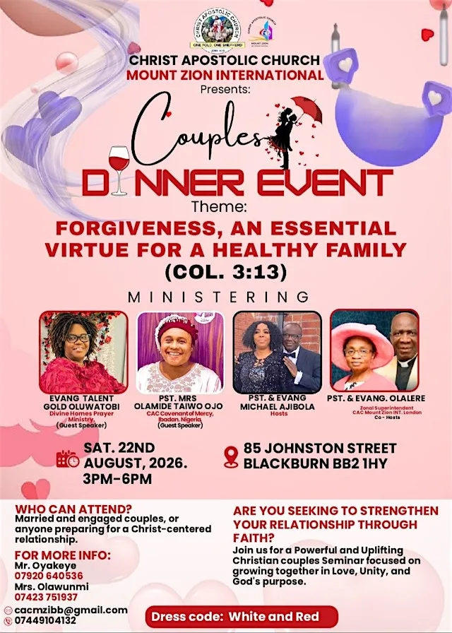 Couples' Evening at Christ Apostolic Church