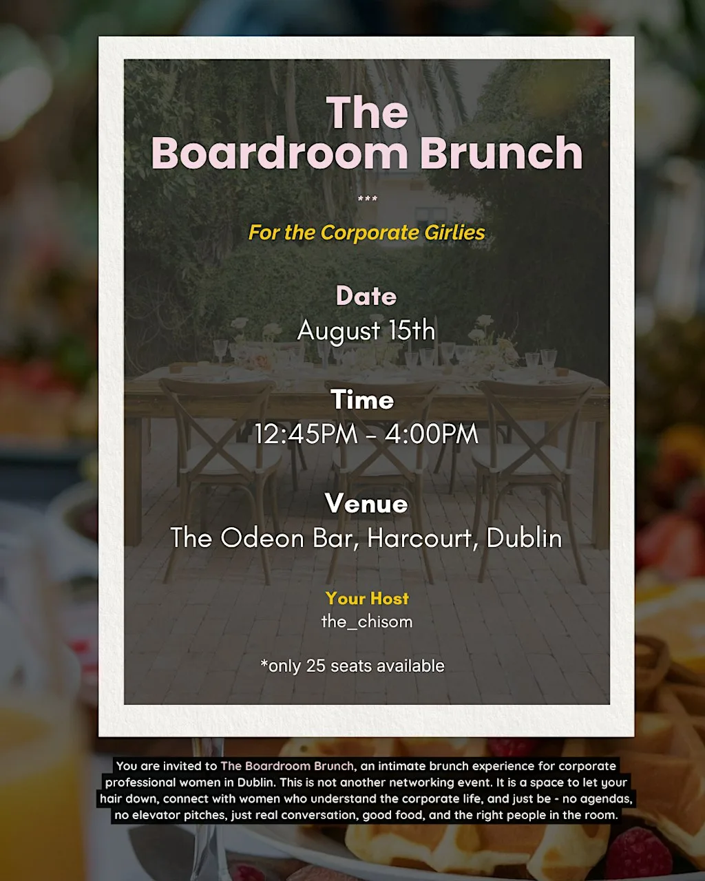 The Boardroom Brunch at The Odeon Bar