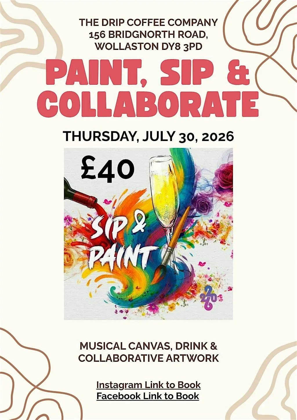 Paint and Sip Collaborative Canvas at The Drip Coffee Company LTD