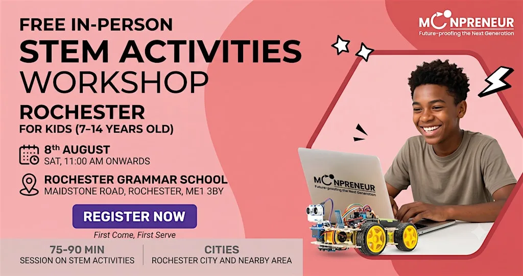 Free In-person STEM Activities for Kids in Rochester, ME (7-14 Yrs)