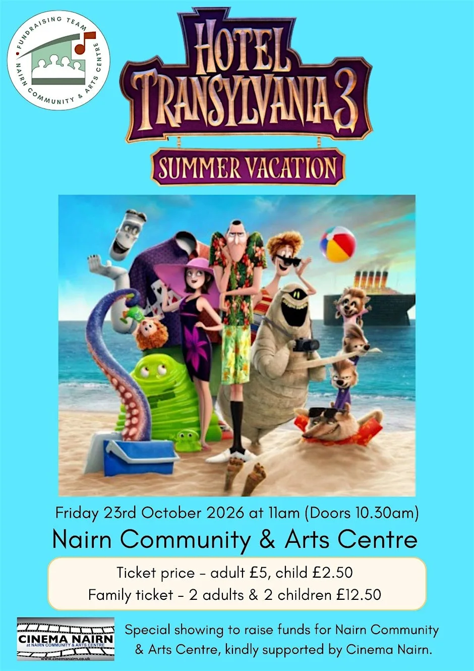 Hotel Transylvania 3 at Nairn Community & Arts Centre