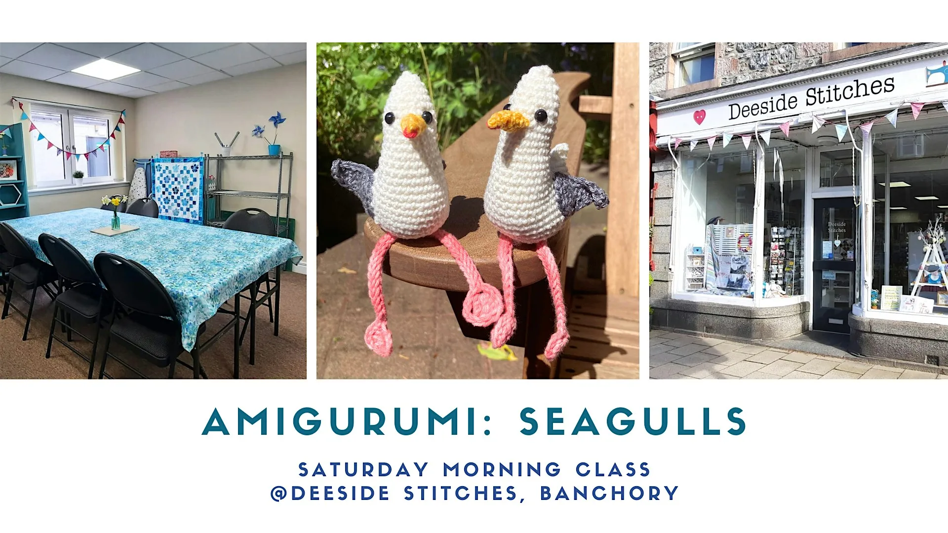 Improver's Crochet: Amigurumi Seagull at Deeside Stitches