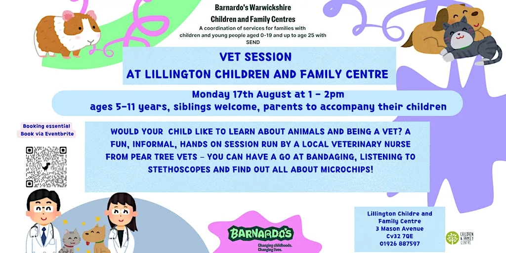 VET Practice session for 5-11years with adults and siblings -Lillington CFC